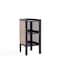 Manhattan Comfort End Table, 11.81 in W, 15.94 in L, 24.41 in H, Natural Cane NSCA01-BK - alternate 1